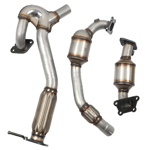 Exhaust Catalytic Converters Flex Pipe Set For Cadillac SRX 3.0L 2010-2011 New - Picture 12 of 13