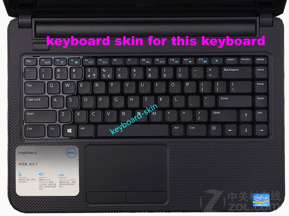 Cubierta de revestimiento de teclado para Dell Vostro 1440 V13 V131 2420 2421 3300 3350 3400 3450 Foto 4 de 4