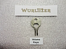 Wurlitzer Special Volume Control Key, 1 Used Old Stock, Fits Most Makes & Models