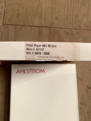 (2) Ahlstrom 6010-2050 Qualitative Filter Paper, 20.5cm, 100-Pack   Opened