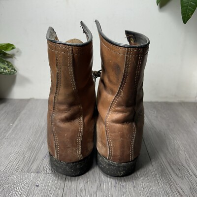 IRON AGE Leather Western Steel Toe Zip Side Biker Work  display picture 2