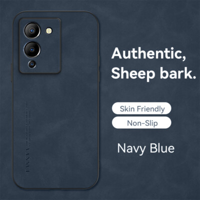 For Infinix Note 12 G96, Luxury Shockproof Business Retro Leather TPU Case Cover