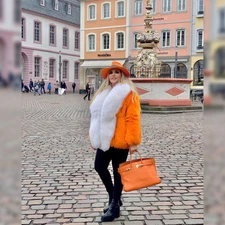 Winter Womens Overcoat Full Pelt Natural Real Fox Fur Coat Jacket Shawl Lapel