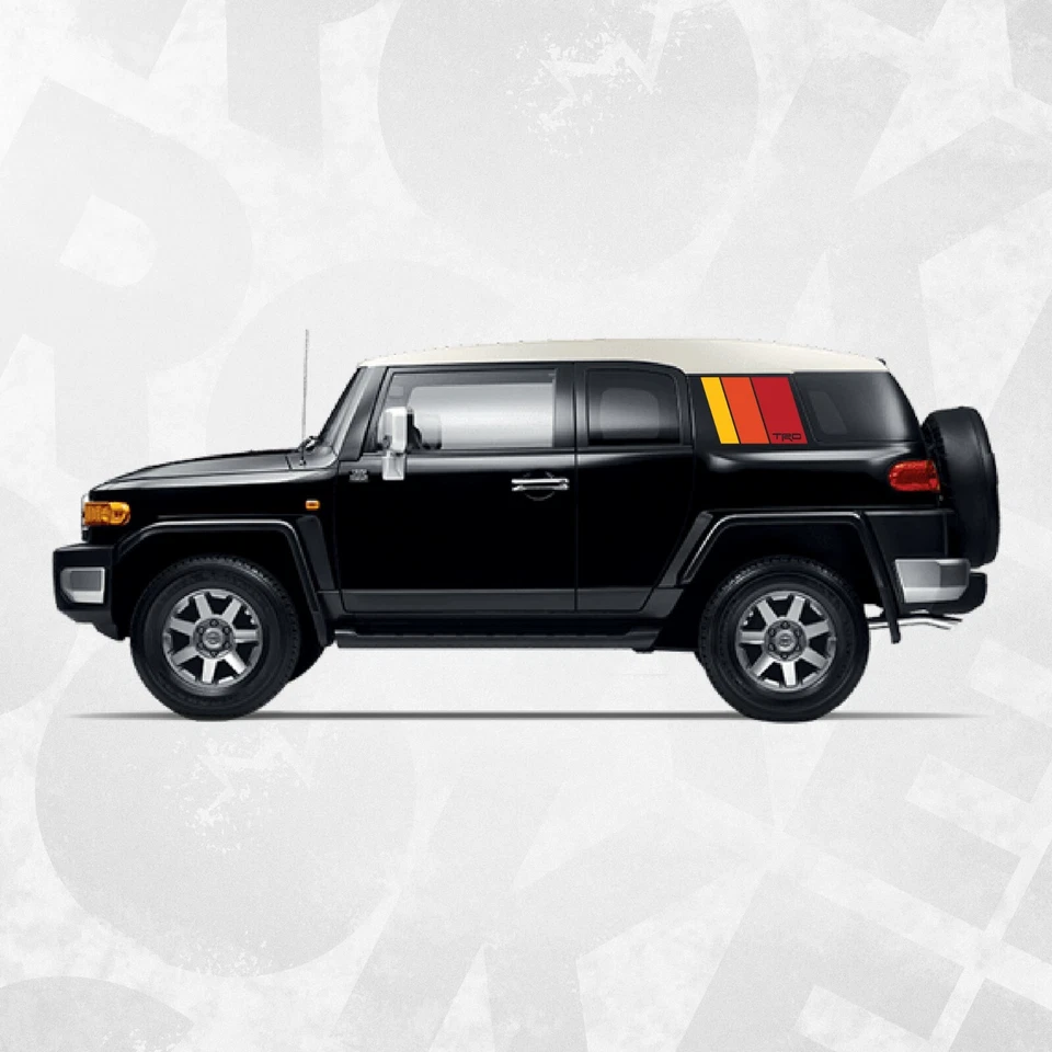 Calcomanías retro laterales compatibles con Toyota FJ Cruiser, rayas de carreras estilo retro TRD Foto 2 de 4