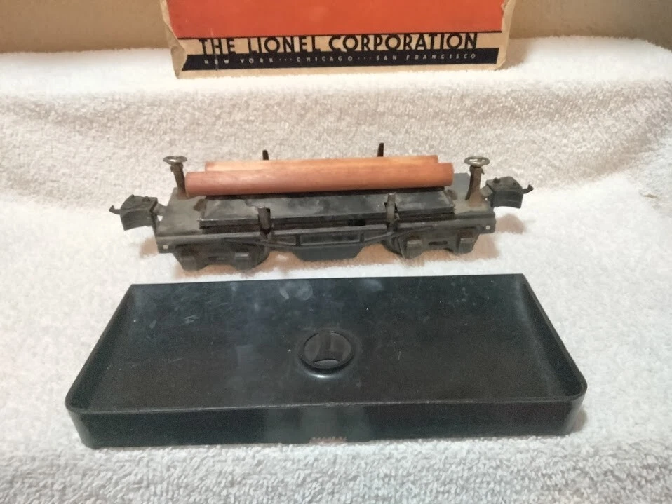 O Gauge Pre War Lionel Tin  Metal # 3651 Log, 1722 Caboose, 620 Light, 809 Dump - Image 2 of 4