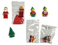 Christmas Set - Santa - Mrs. Claus - Elves - Tree - Genuine LEGO Parts [New]