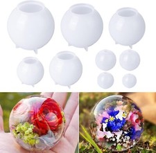 LET'S RESIN 9 Pcs Sphere Silicone Molds for Resin, 9 pcs, transparent