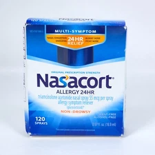NASACORT Allergy 24HR Nasal Spray 120 Sprays 0.57oz Non-Drowsy EXP 09/25 55mcg