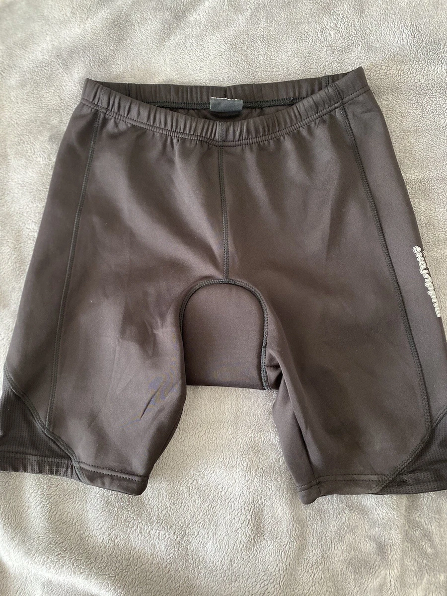 Muddy Fox Padded Cycling Shorts Black Green Size L Stretchy