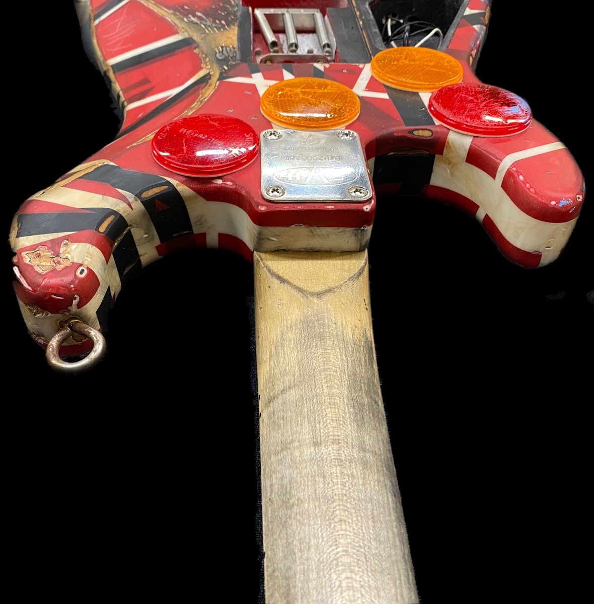 EVH Striped Series Red/white/black Modified Frankenstrat By