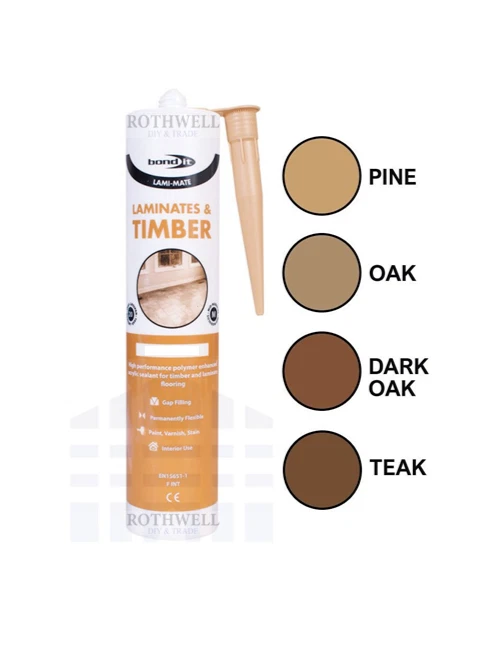 Bond It Lami-Mate Timber & Laminate Sealant Gap Filler - Oak Pine Teak Dark Oak