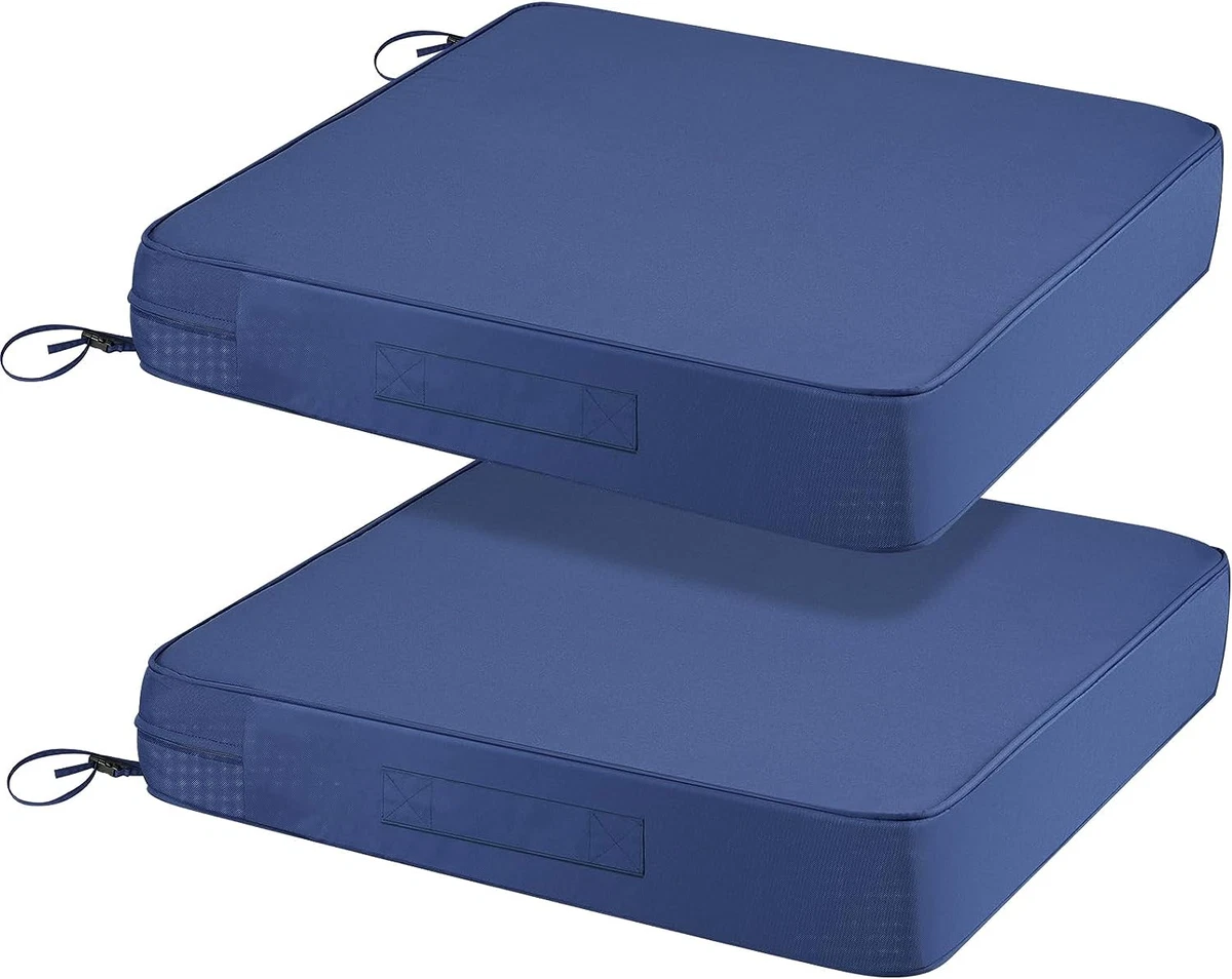 Navy Blue Sun Resistant Outdoor Seat Cushions 24