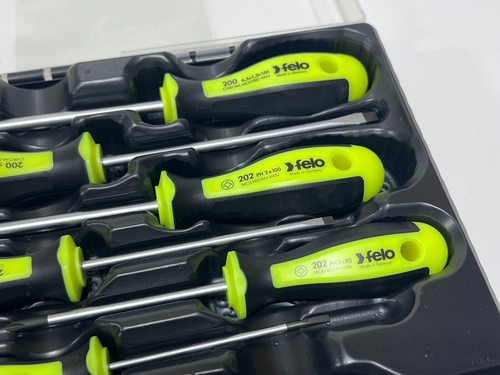 FELO Germany 200 961 56 - 6pc Phillips Flat Special Edition Neon Screwdriver Set - Picture 5 of 9