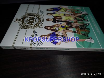 AOA 3rd Mini Album Heart Attack Autographed Signed Cover CD Rare