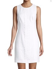 Lilly Pulitzer NWT Mila Stretch Shift White Turtle Pucker $198 Size 10