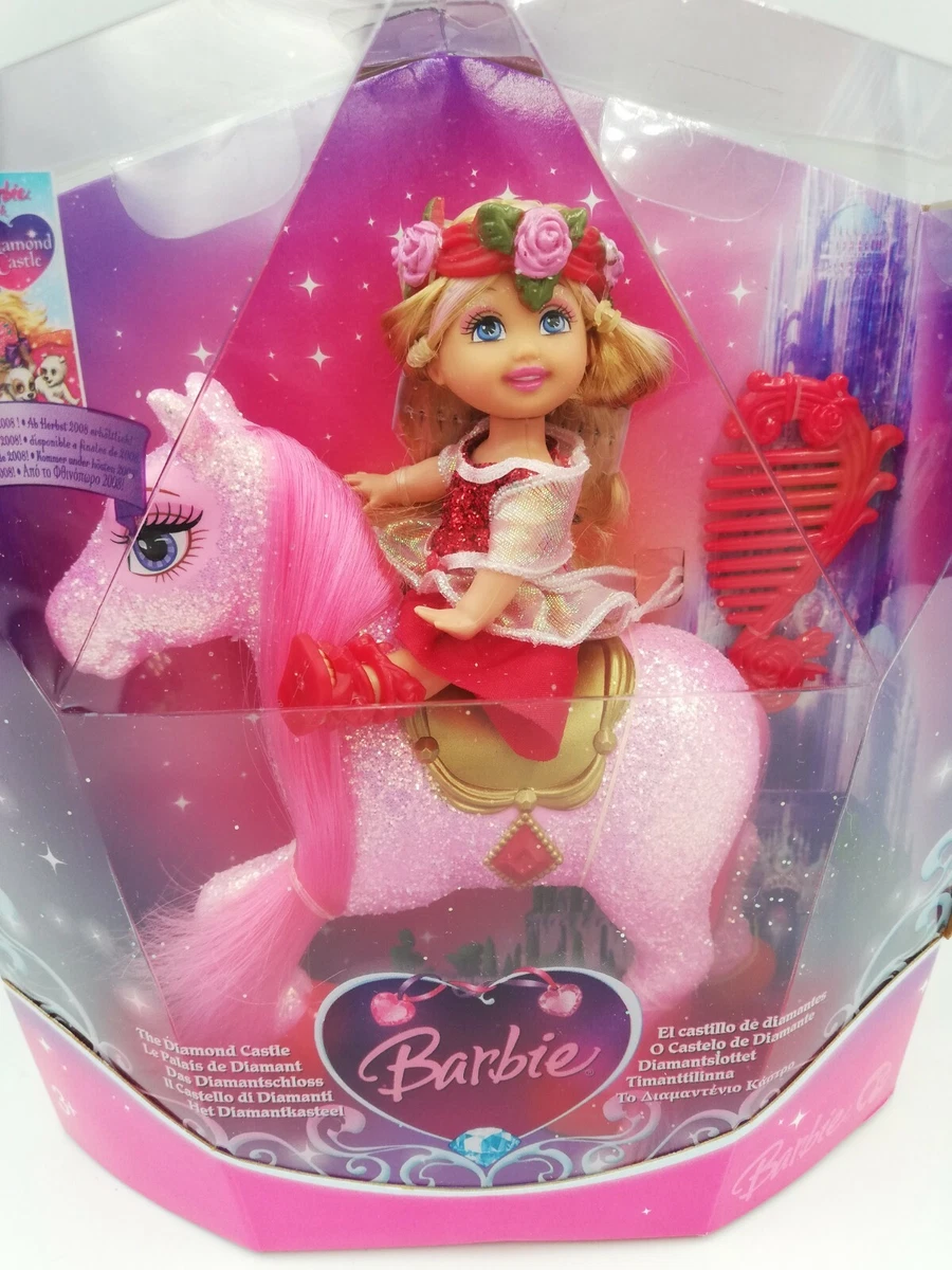 Barbie And The Diamond Castle Shelly Kelly w Pink Sparkle Pony M0798 HTF New