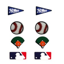 MLB New York Yankees Baseball Team For Crocs Shoe Charms Jibbitz - 8 Pieces