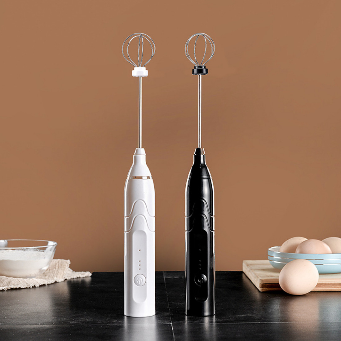 2 in 1 Electric Milk Frother Drink Foamer Whisk Mixer Stirrer Coffee Egg Beater