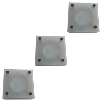 Litecraft Einbauleuchte feststehend quadratisch Glas Deckenstrahler - 3er Pack Auflösung     