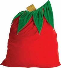 Rubies Velvet Santa Bag Sack w/ Bells Adult Christmas Costume Accessory 26504