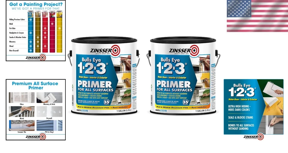 All-Purpose Water-Based Primer, Gallon, 2 Pack - Image 2 of 4