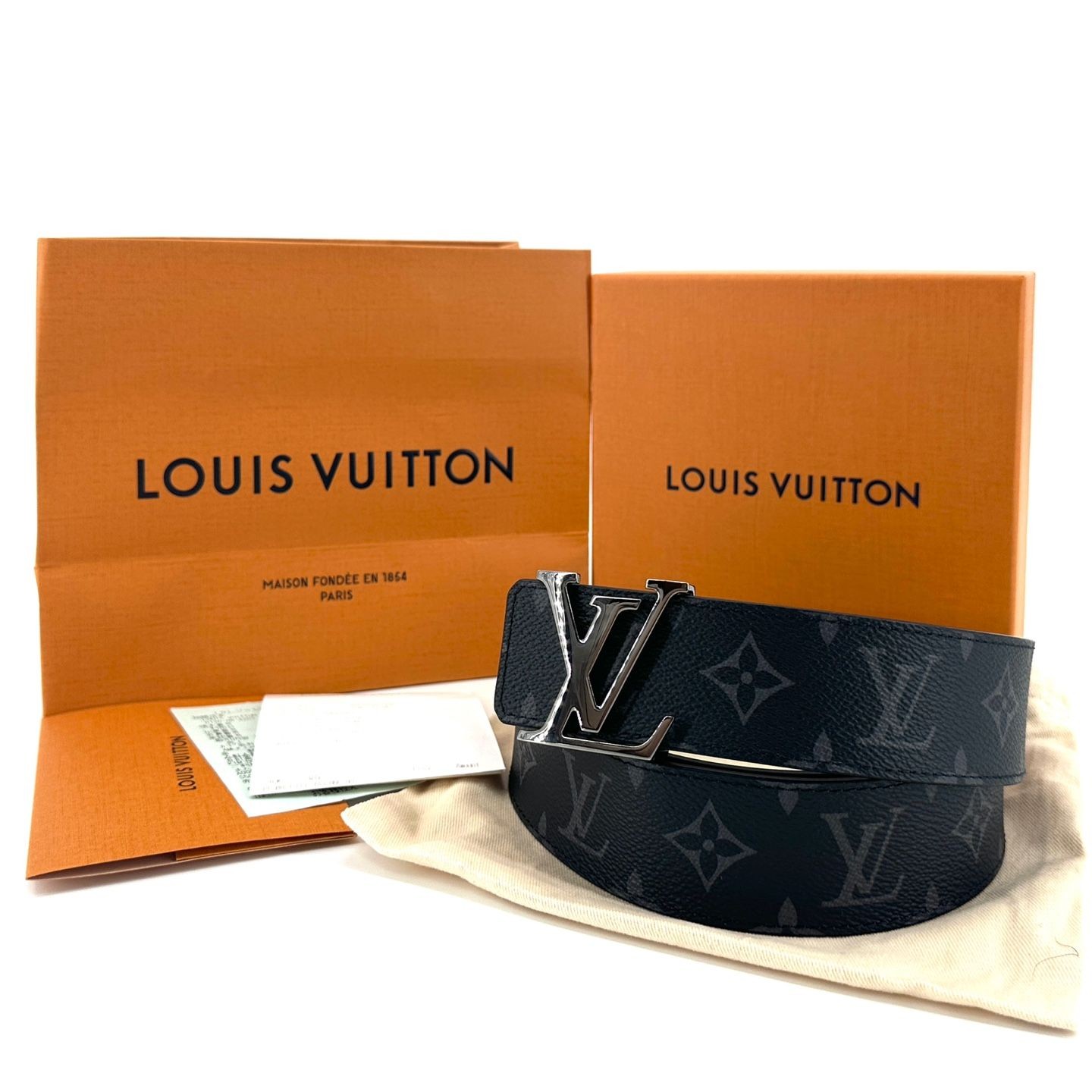 Louis Vuitton Monogram Eclipse Reversible Belt M9… - image 1