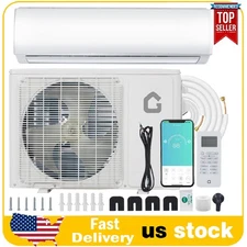 24000 BTU Mini Split Ductless Air Conditioner ,21 SEER Heat Pump 230V Wifi w/Kit