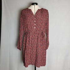 LOFT Floral Ditsy Multicolor Adjustable Side Tie Swing Mini Dress Ladies Size SP