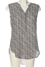 H&M Schlupf-Bluse Damen Bluse Gr. DE 34 wollweiß-schwarz Casual-Look