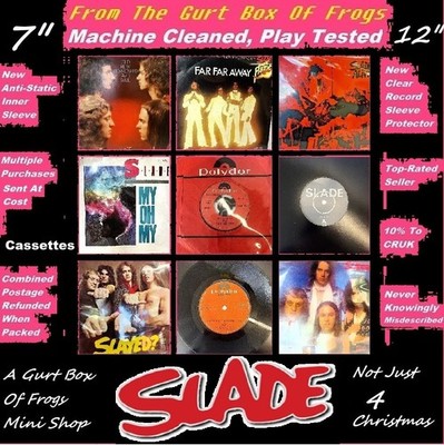 Slade - 7 & 12 Inch Vinyl- Machine Cleaned - Play Tested - Graded + Cassettes