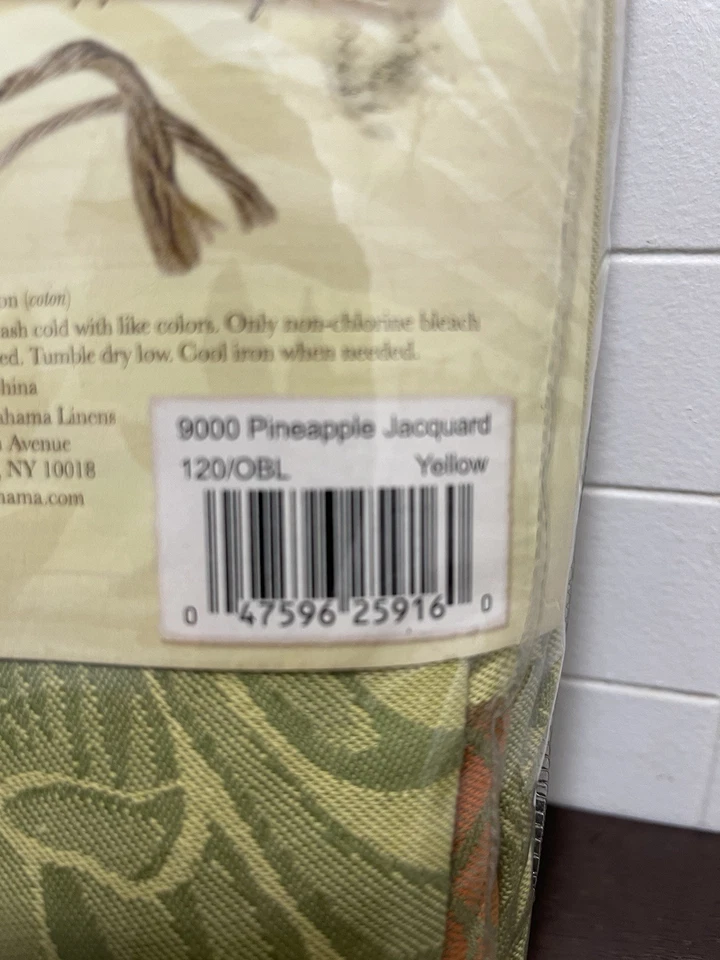 Mantel Tommy Bahama verde azulado piña interior exterior playa oblongo 60x120 Foto 3 de 4