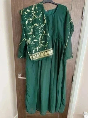 Damen Punjabi Anarkali Kurti Eid Navratri Garba Diwali - Bild 1 von 3