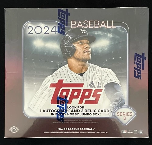 2024 Topps MLB Series 2 Hobby Jumbo Box - Factory Sealed - 1 Auto, 2 Relics