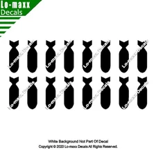 Bombs Fighter Bomber Military WW 2 Vertical High Quality Die Cut Vinyl Decal