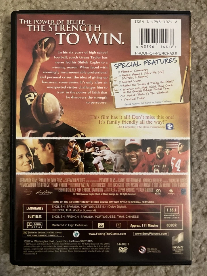 Facing The Giants (1-DVD) - Image 2 of 3