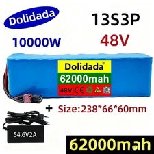 48V 62Ah 13S3P Li-ion Battery with BMS for Electric Bicycle E-Bike