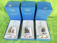 3 Berta Hummel Christmas Bells 1980, 1981, 1982 by Schmid in original boxes