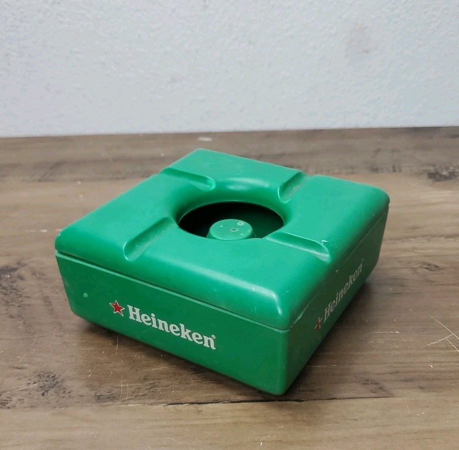 HEINEKEN Green Ashtray Vintage Barware