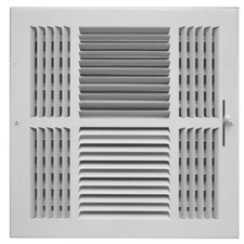 Hart & Cooley 703933 8x8 Steel 4-Way Register Multi-Shutter Damper