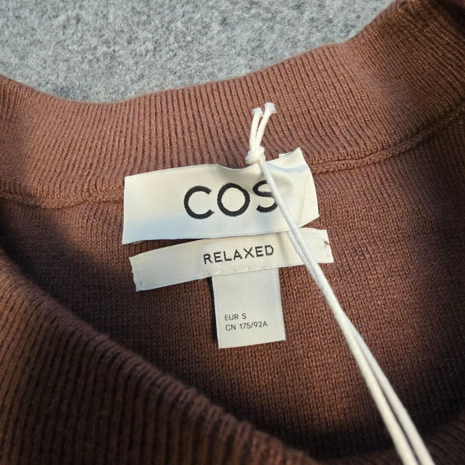 COS Jumper mens SMALL brown long sleeve relaxed knit sweater winter Size S NWT - Image 4 of 4
