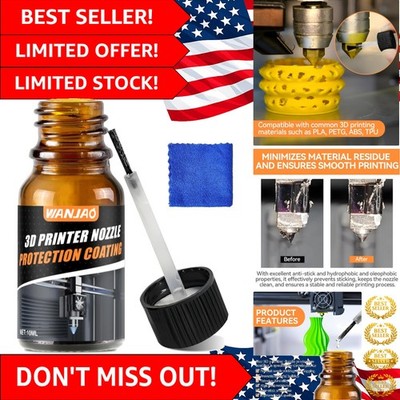 High-Temperature 3D Printer Nozzle Coating - Easy Spray Application, 10ML