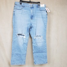 Wrangler Women's Rough Stream High Rise Rodeo Straight Crop Jean Distressed