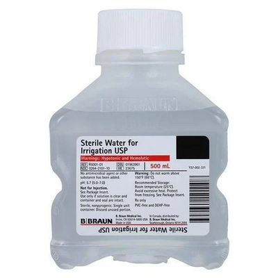 #ad #ad Sterile Water For Irrigation USP in Plastic Container 500ml R5001 01 $9.99
