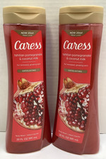 Caress Tahitian Pomegranate  Coconut Milk Exfoliating Body Wash, 20oz, 2pk