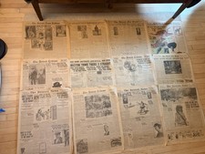 Detroit Newspaper Sections Lot Of 46 from 1909, 1912, 1913, 1914, 1918 and 1920