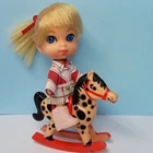 Vintage Mattel Liddle Kiddles CALAMITY JIDDLE Cowgirl Doll, Outfit, Boots, Horse