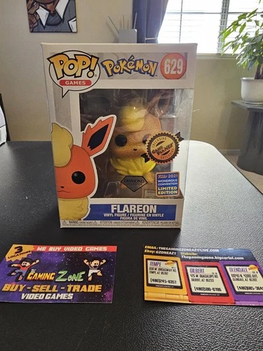 Funko Pop! Pokemon Flareon #629 Diamond 2021 Wondrous Convention NEW Game Planet
