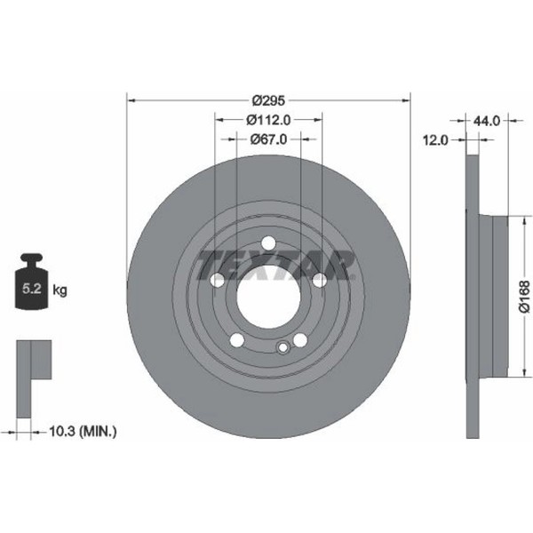 2X Textar 92323203 Bremsscheibe FüR Mercedes Benz A Klasse CLA B GLA GLB W177-image