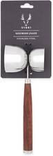 NEW BRAND Viski Admiral Wood Handled Jigger, Multicolor