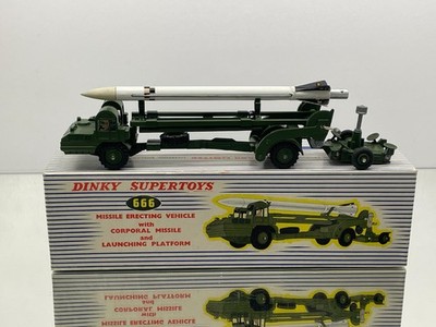 DINKY TOYS 666 MISSILE ERECTOR VEHILCE LAUNCHING PLATFORM -L31.0cm- VERY GOOD IB
